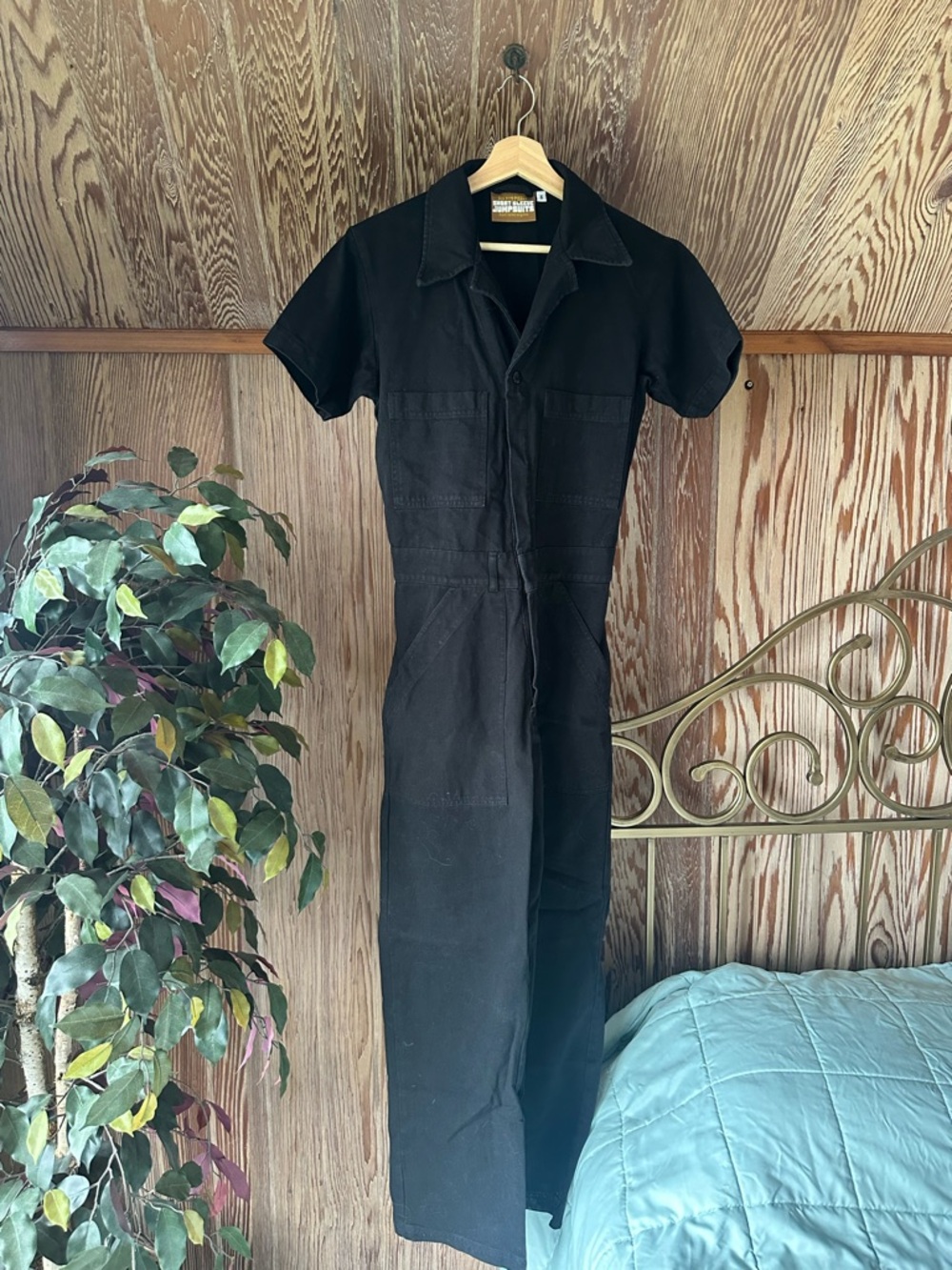 Big Bud Press Black Short-Sleeve Utility Jumpsuit - Picture 9 of 12